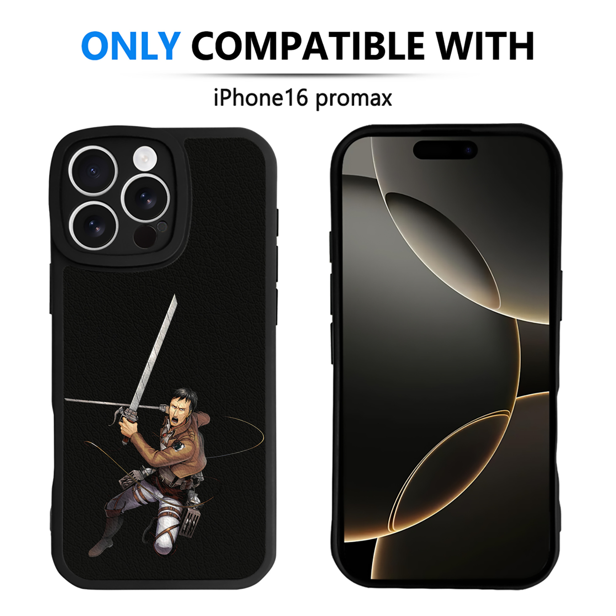 （画像用） 進撃の巨人 Attack on Titan 【iPhone 16シリーズ対応】シリコンスマホケース（レザー調） 材質：シリコン